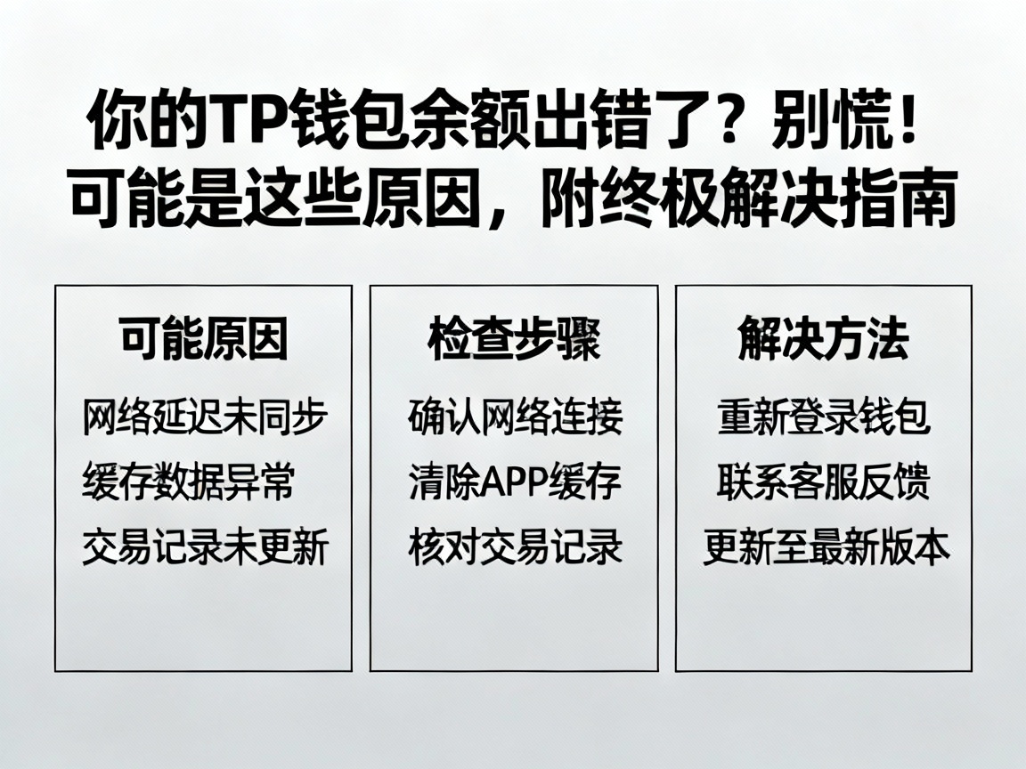 你的TP钱包余额出错了？别慌！可能是这些原因，附终极解决指南