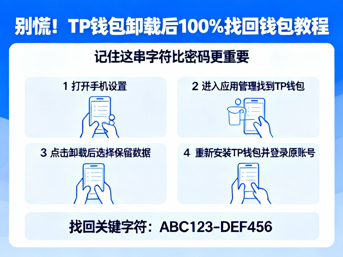 别慌！TP钱包卸载后100%找回钱包教程，记住这串字符比密码更重要