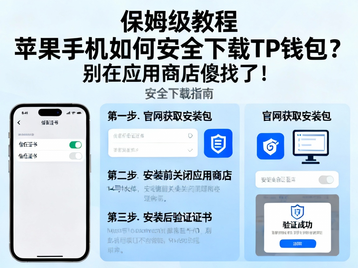 保姆级教程 苹果手机如何安全下载TP钱包？别在应用商店傻找了！