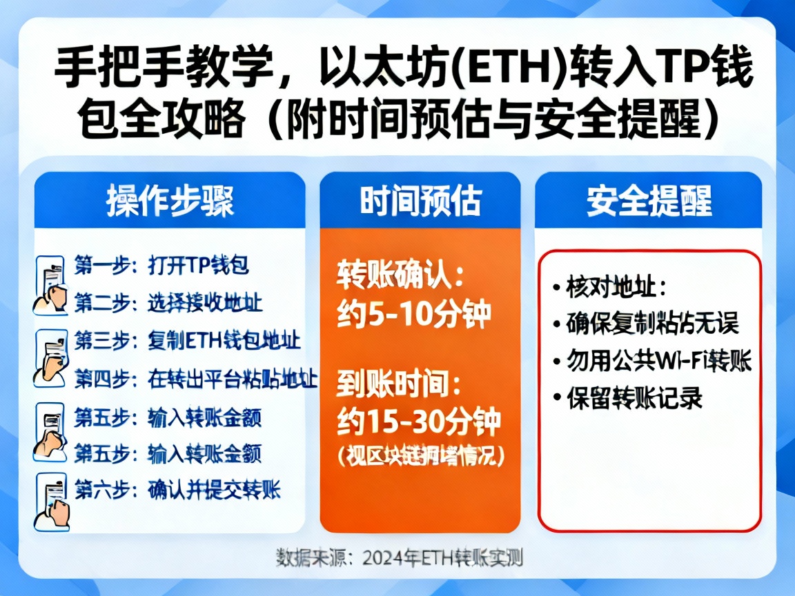 手把手教学，以太坊(ETH)转入TP钱包全攻略（附时间预估与安全提醒）