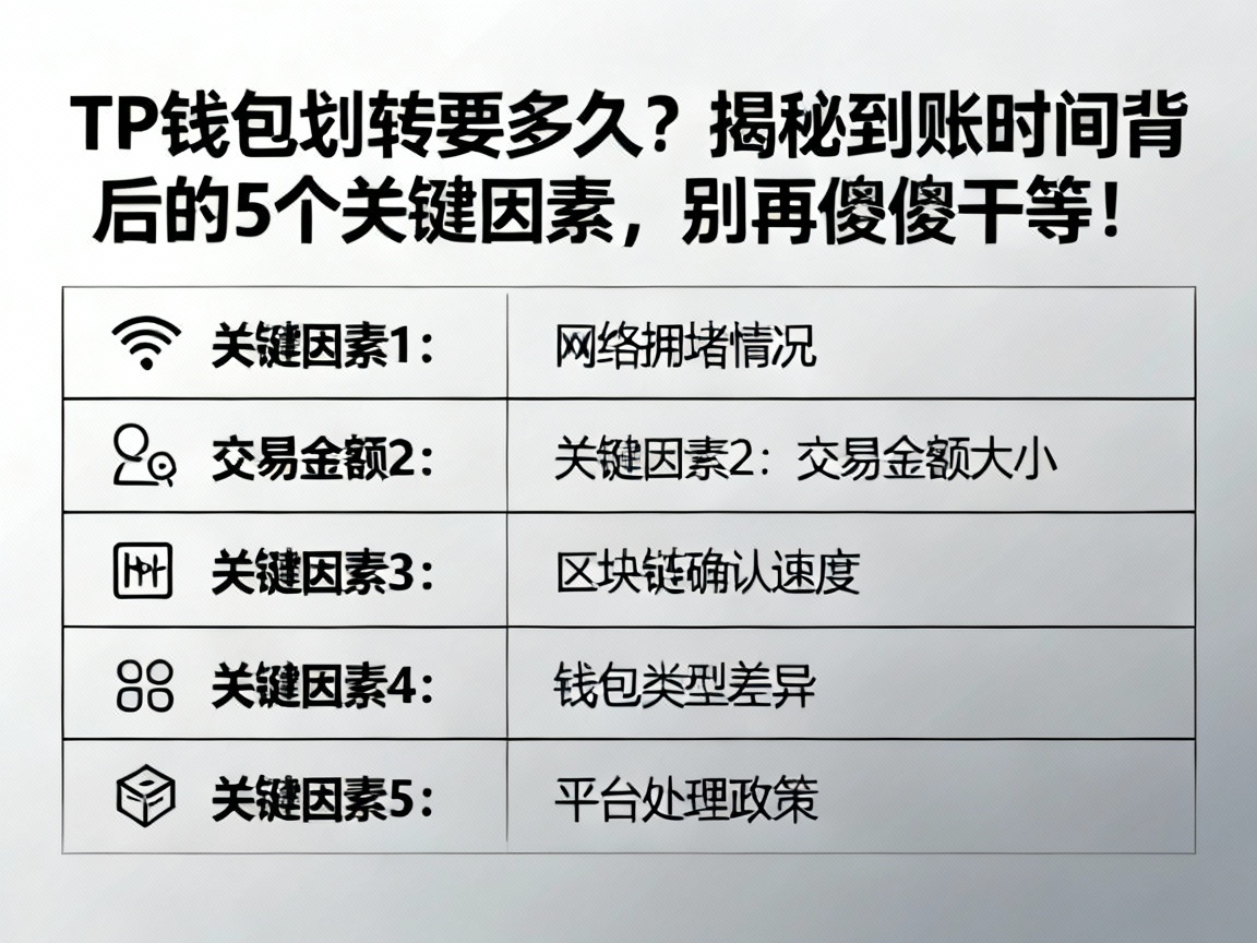 TP钱包划转要多久？揭秘到账时间背后的5个关键因素，别再傻傻干等！