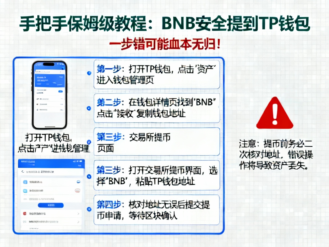 手把手保姆级教程，BNB安全提到TP钱包，一步错可能血本无归！