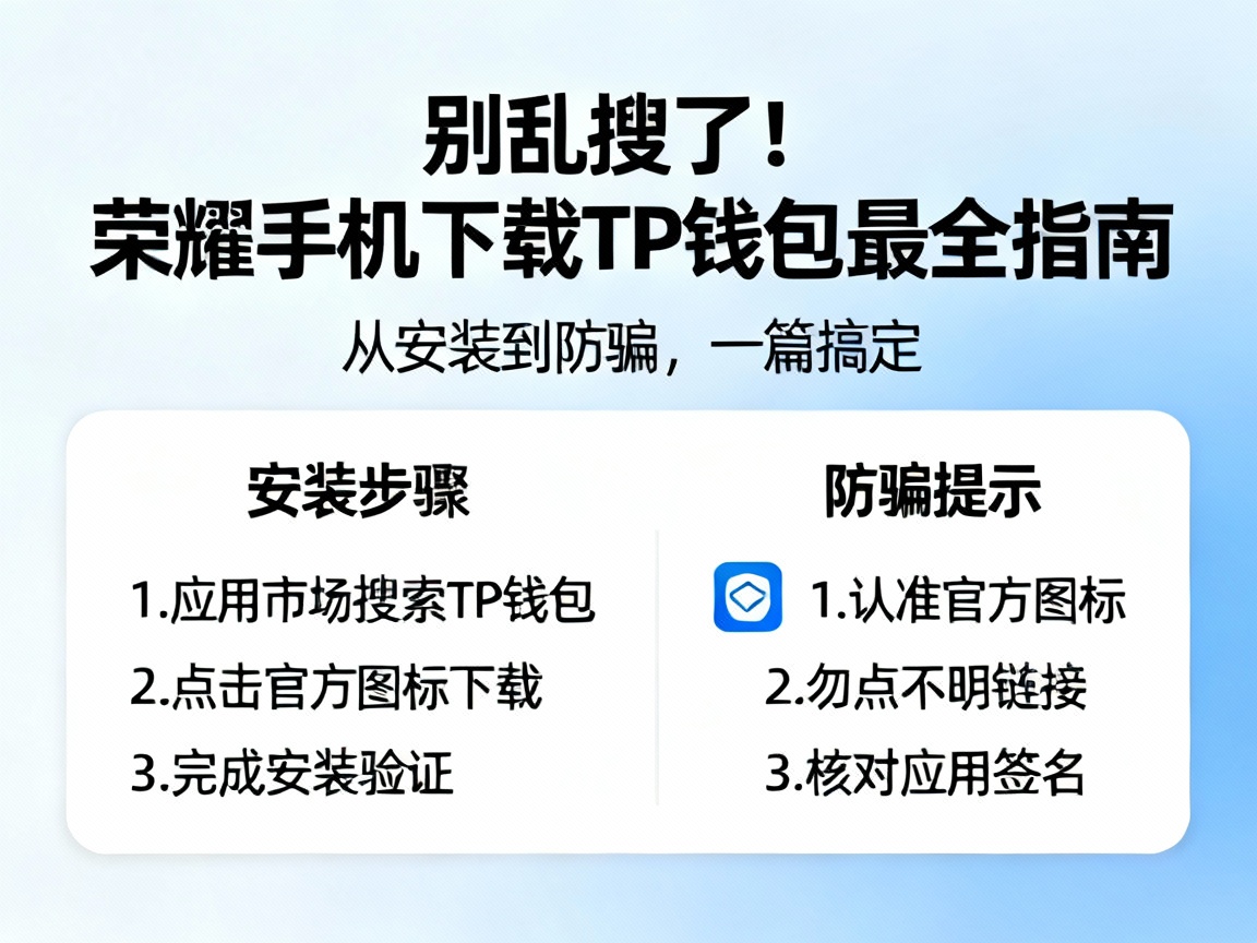 别乱搜了！荣耀手机下载TP钱包最全指南，从安装到防骗，一篇搞定