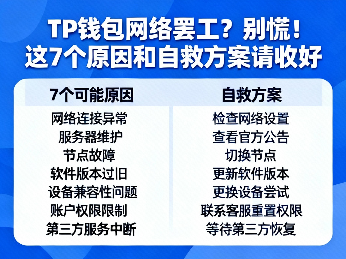 TP钱包网络罢工？别慌！这7个原因和自救方案请收好