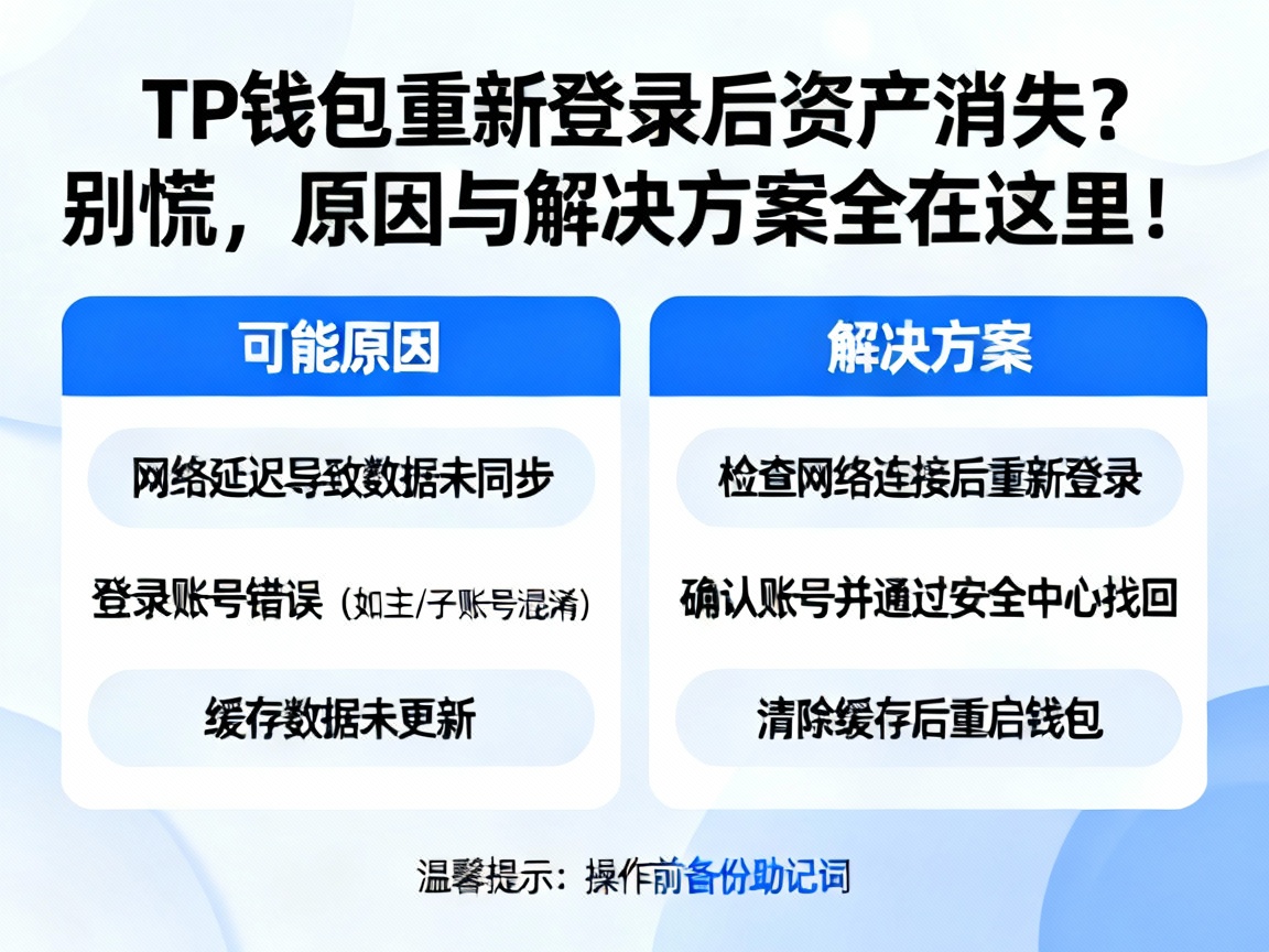 TP钱包重新登录后资产消失？别慌，原因与解决方案全在这里！