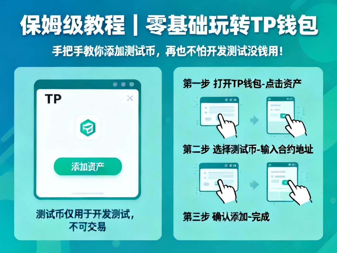 保姆级教程｜零基础玩转TP钱包，手把手教你添加测试币，再也不怕开发测试没钱用！