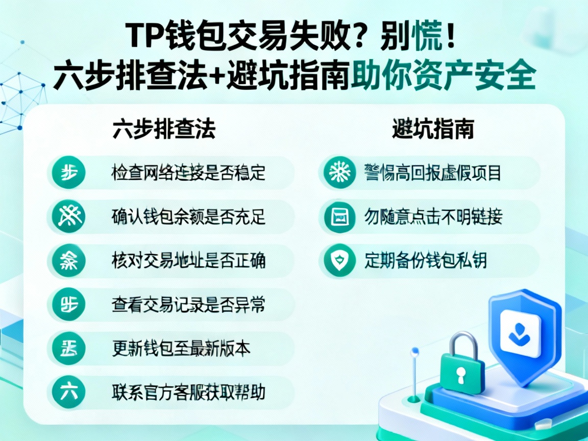 TP钱包交易失败？别慌！六步排查法+避坑指南助你资产安全